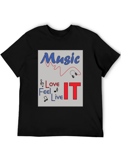 Music Lover Graphic Tee - Feel Love Live IT