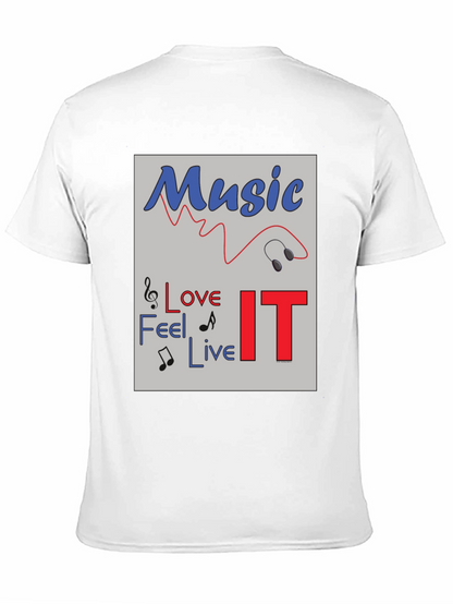 Music Lover Graphic Tee - Feel Love Live IT