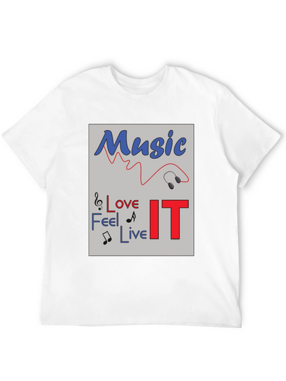 Music Lover Graphic Tee - Feel Love Live IT