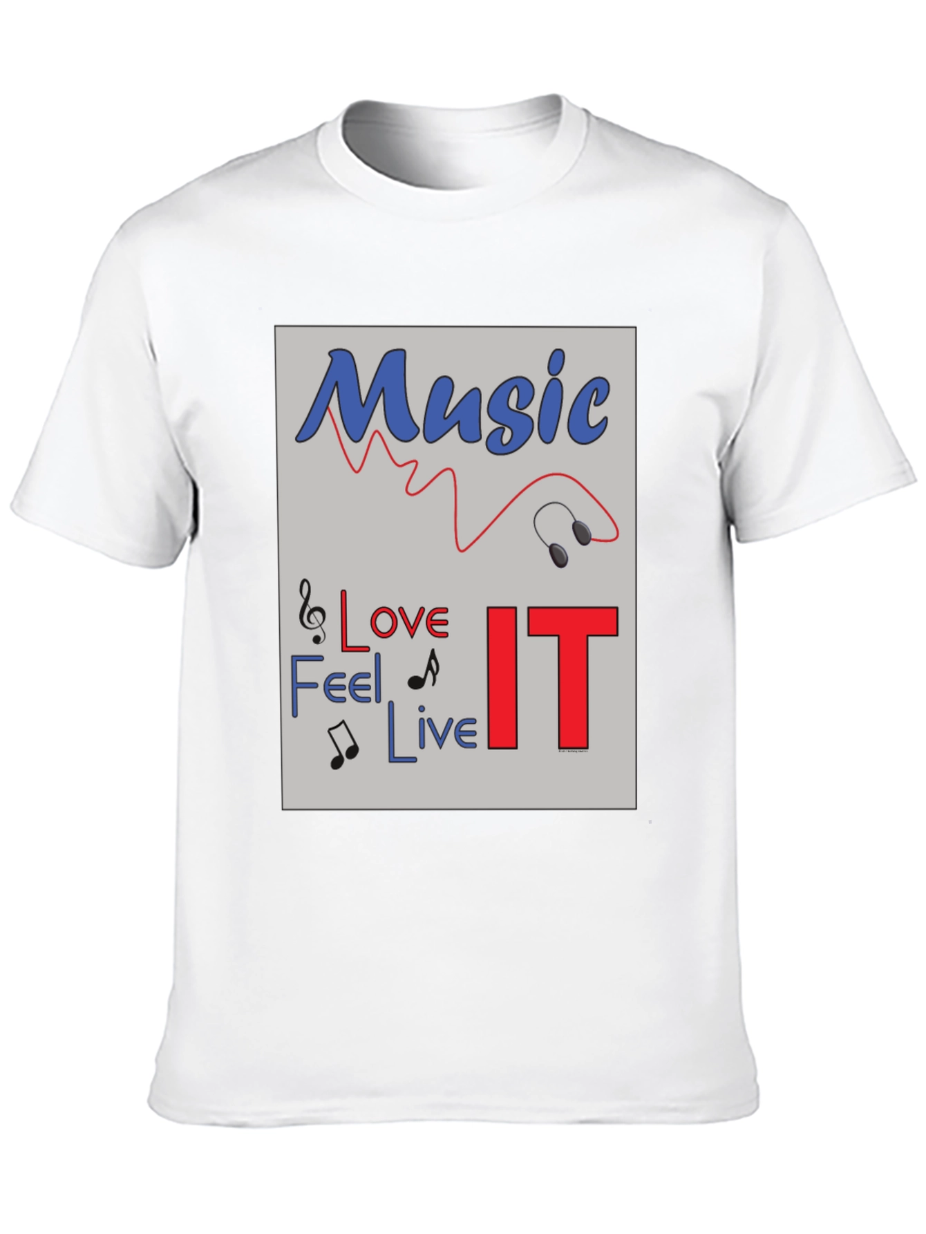 Music Lover Graphic Tee - Feel Love Live IT