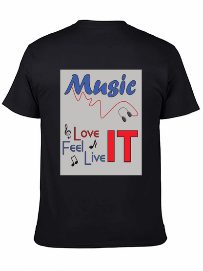 Music Lover Graphic Tee - Feel Love Live IT