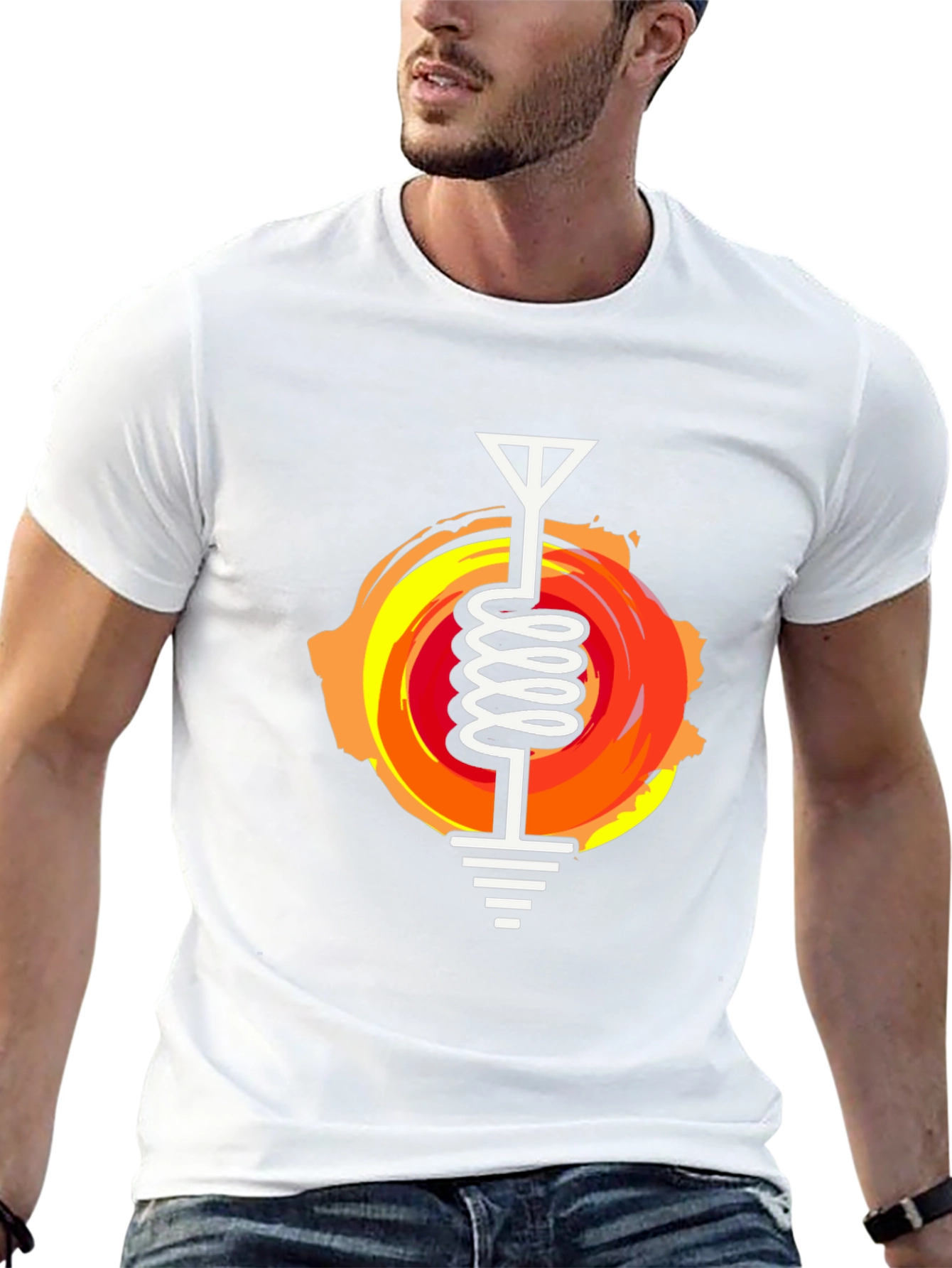 Antenna Coil Graphic Tee - Unique Design