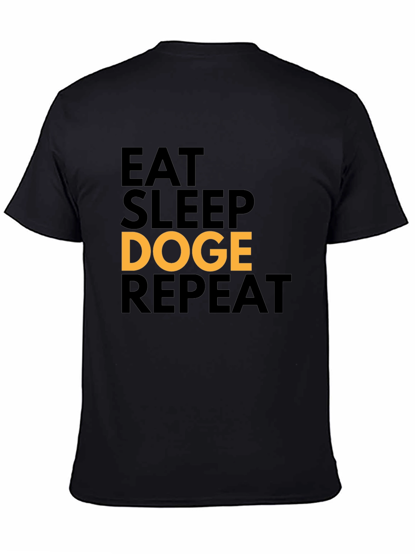 Eat Sleep Doge Repeat Black T-Shirt