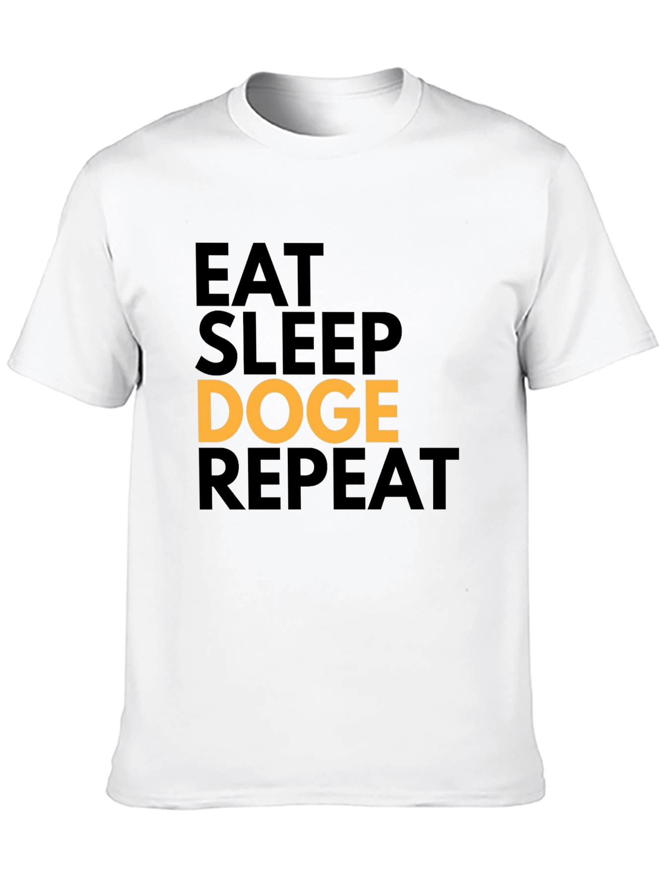 Eat Sleep Doge Repeat Black T-Shirt