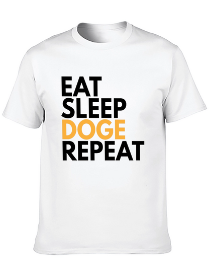 Eat Sleep Doge Repeat Black T-Shirt