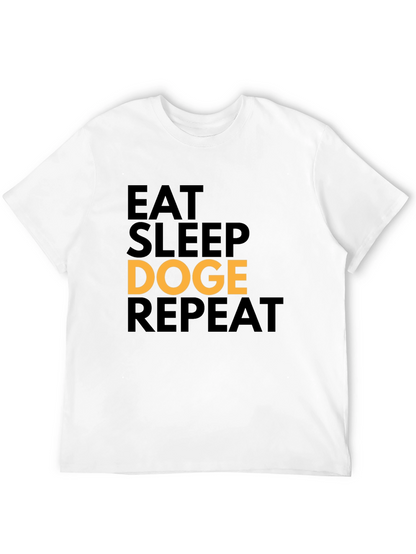 Eat Sleep Doge Repeat Black T-Shirt