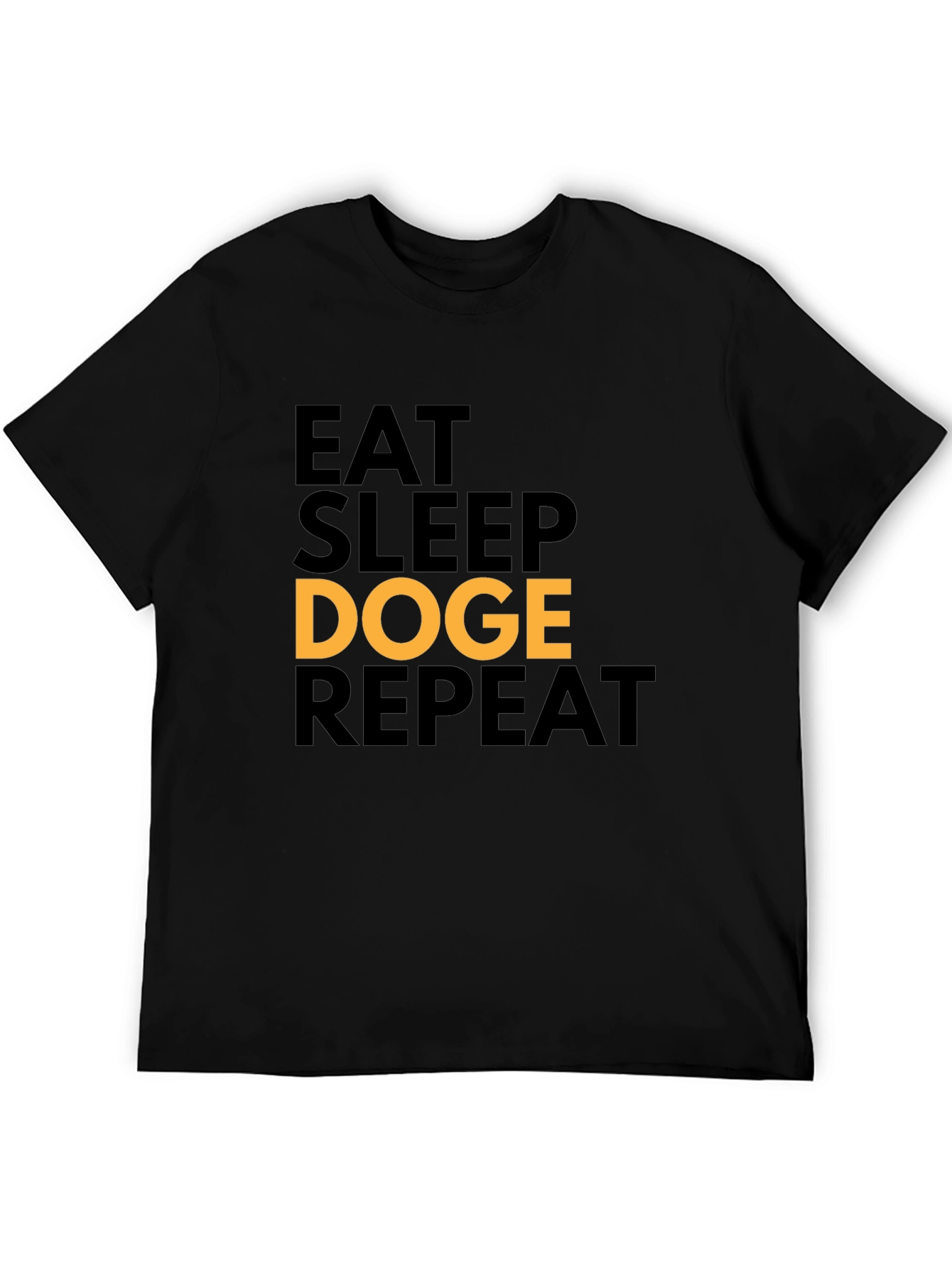 Eat Sleep Doge Repeat Black T-Shirt