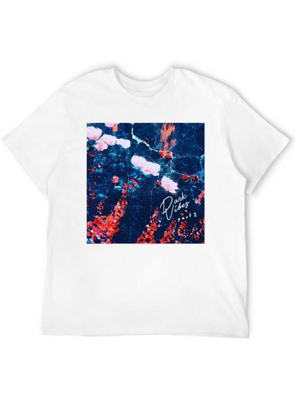 Dark Vibes Graphic Tee - Black Cotton Casual