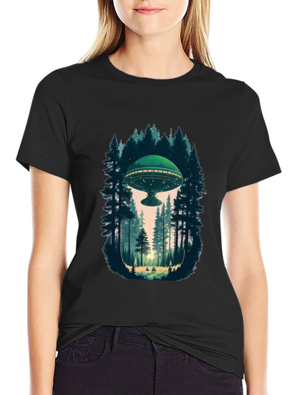 UFO in Forest Graphic Tee