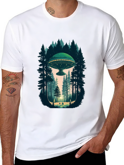 UFO in Forest Graphic Tee