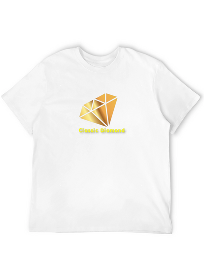 Classic Diamond Graphic Tee - Black Cotton T-Shirt