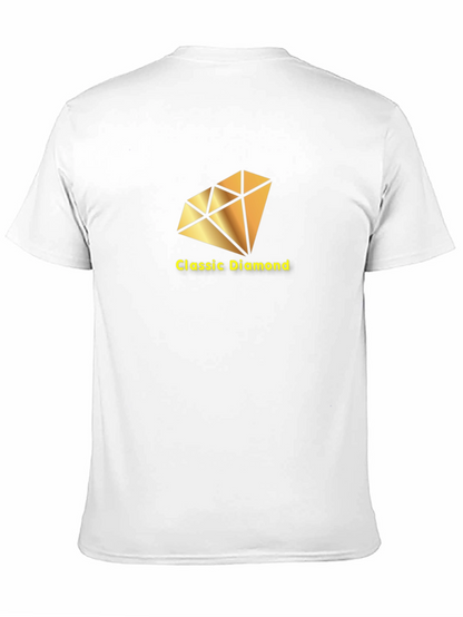 Classic Diamond Graphic Tee - Black Cotton T-Shirt
