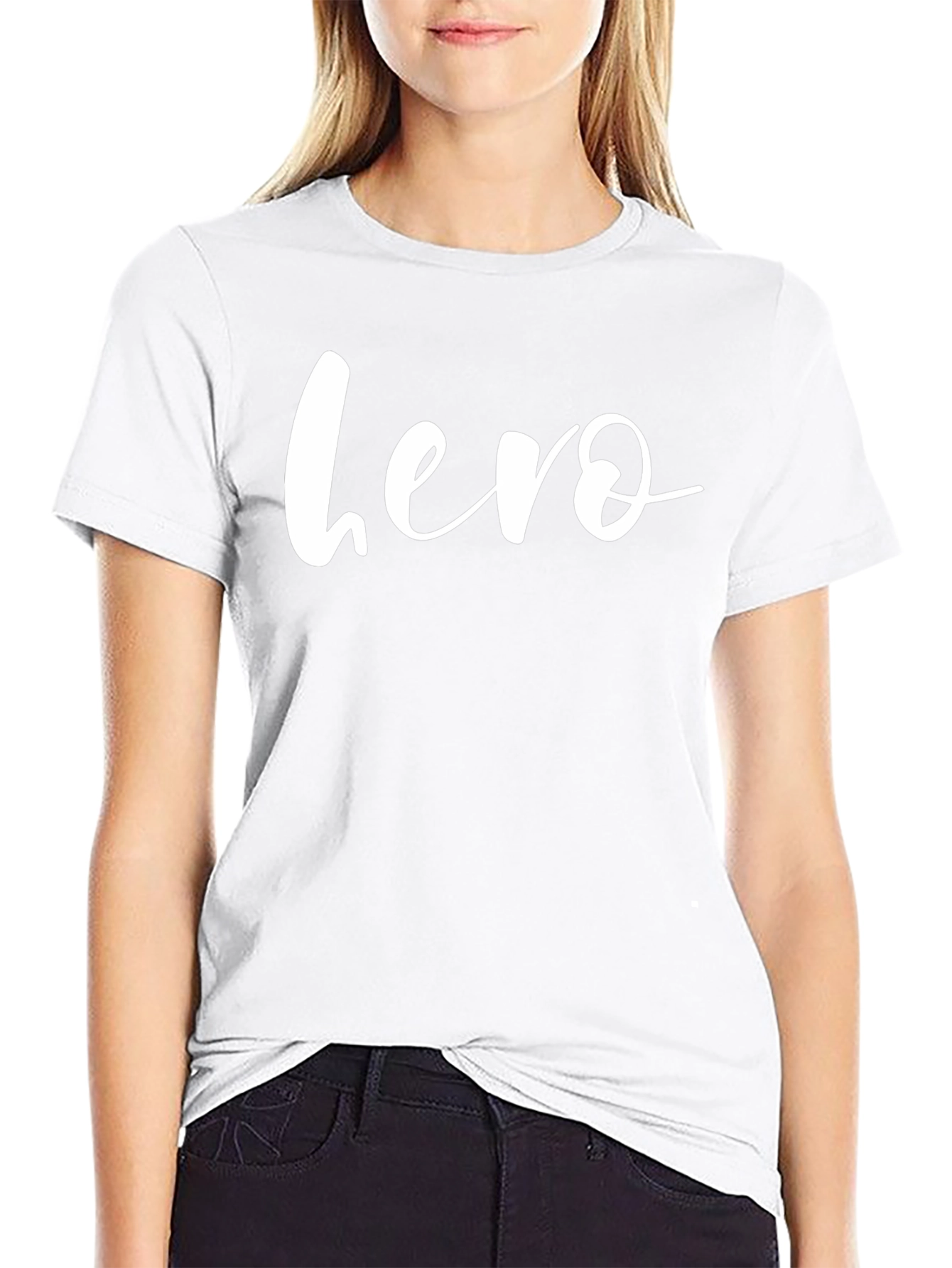 Stylish Black T-Shirt with Hero Print