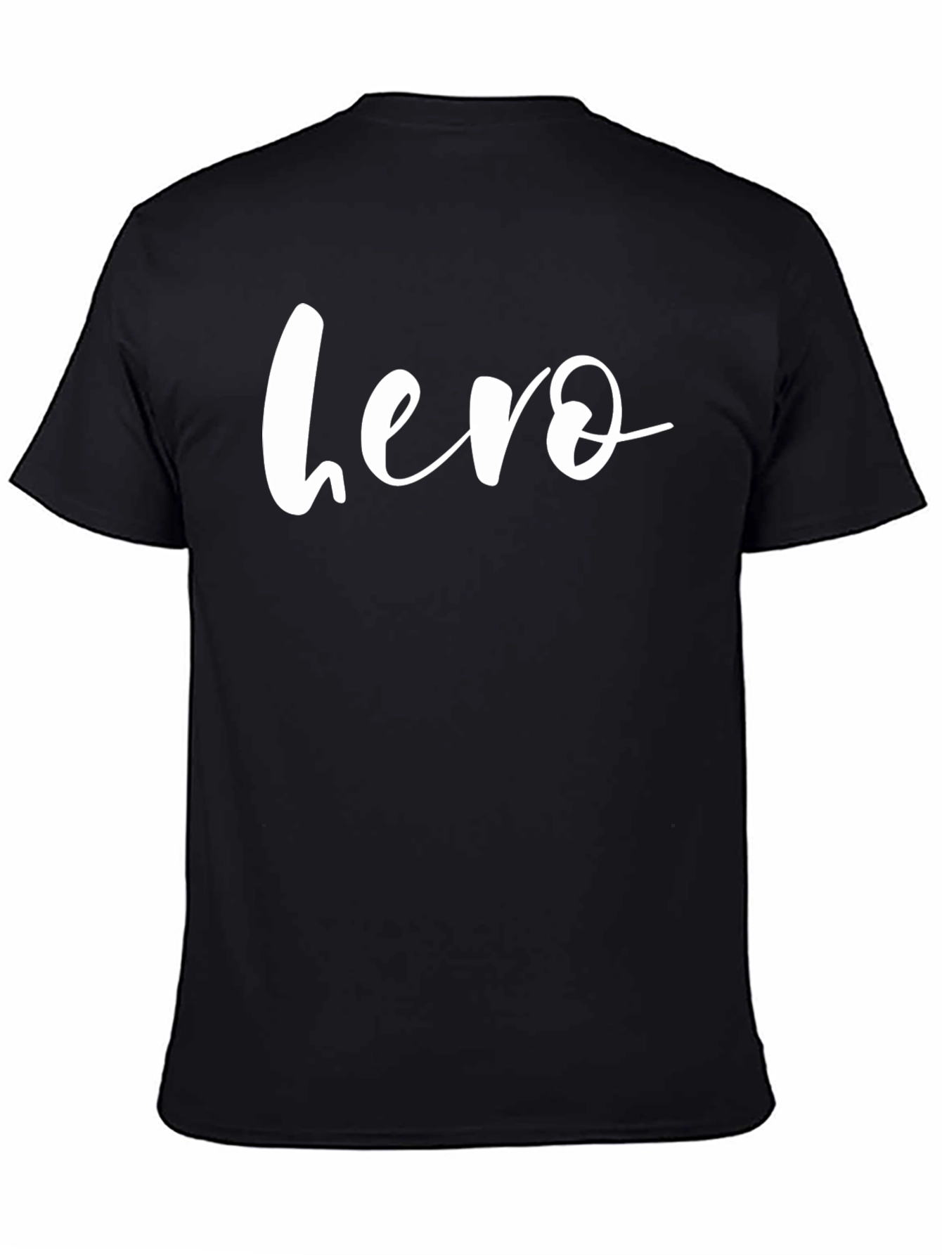 Stylish Black T-Shirt with Hero Print
