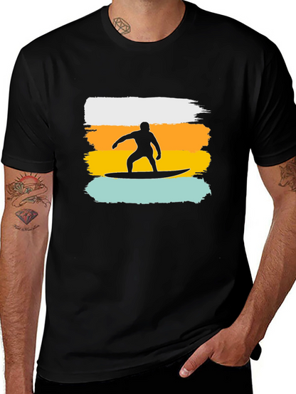 Surfer Silhouette Graphic T-Shirt