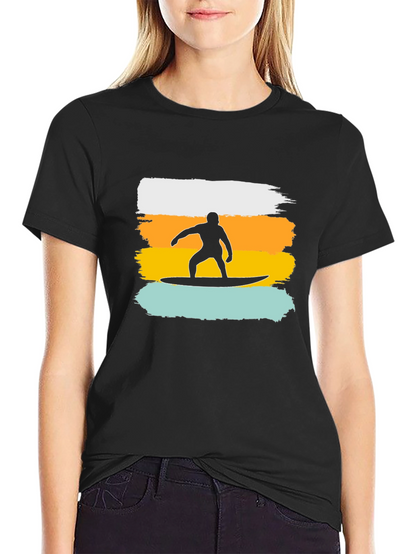 Surfer Silhouette Graphic T-Shirt