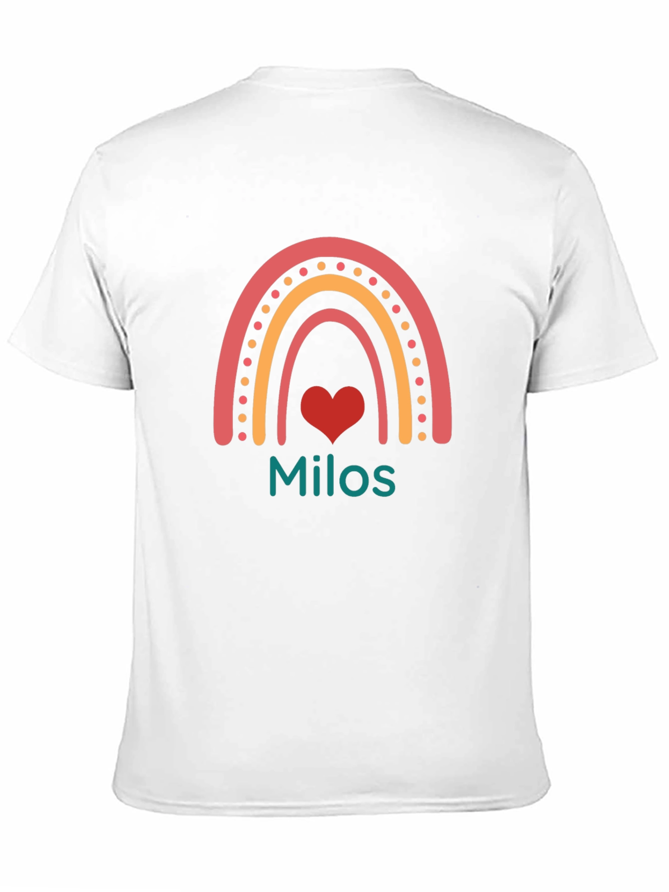 Rainbow Milos Personalized Black T-Shirt