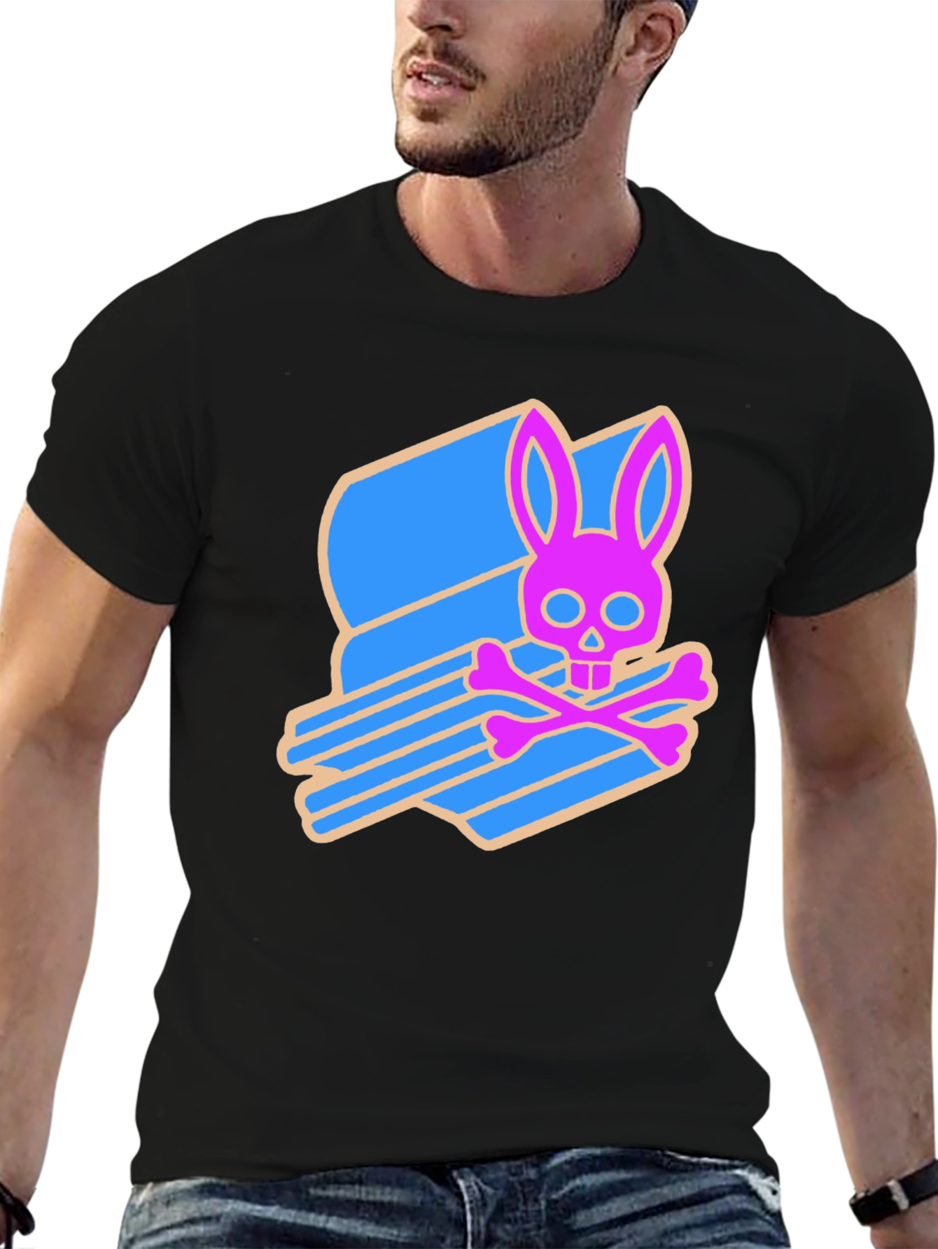Edgy Bunny Skull Tee - Cool & Unique