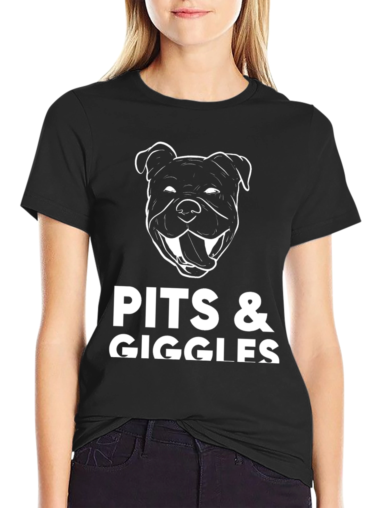 Pits & Giggles Graphic Tee - Black