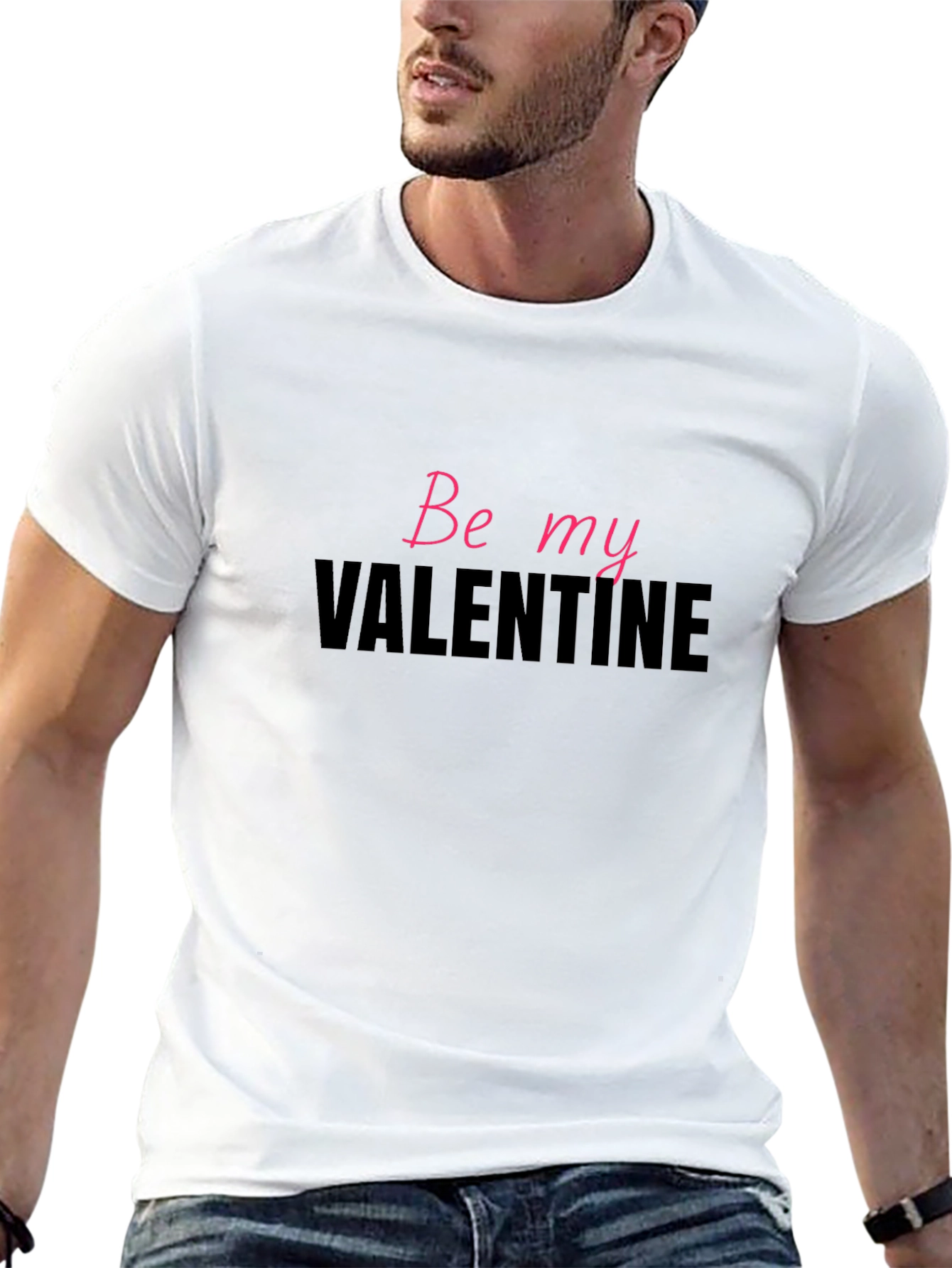 Be My Valentine Graphic Tee - Mens Black T-Shirt