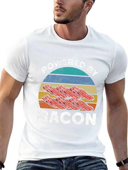 Powered By Bacon Graphic T-Shirt