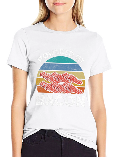 Powered By Bacon Graphic T-Shirt