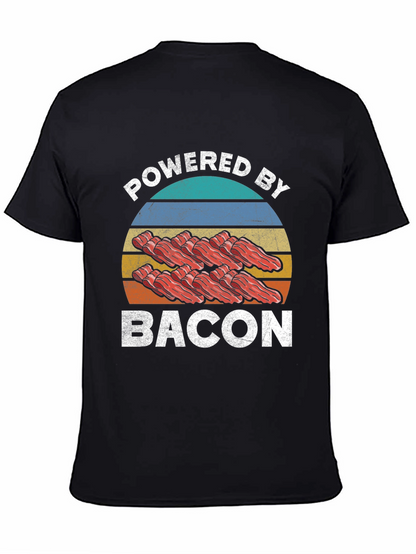 Powered By Bacon Graphic T-Shirt