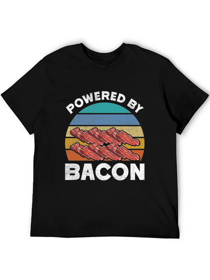 Powered By Bacon Graphic T-Shirt