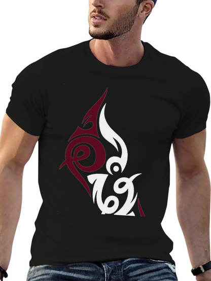 Unique Tattoo Inspired Graphic Tee - Black