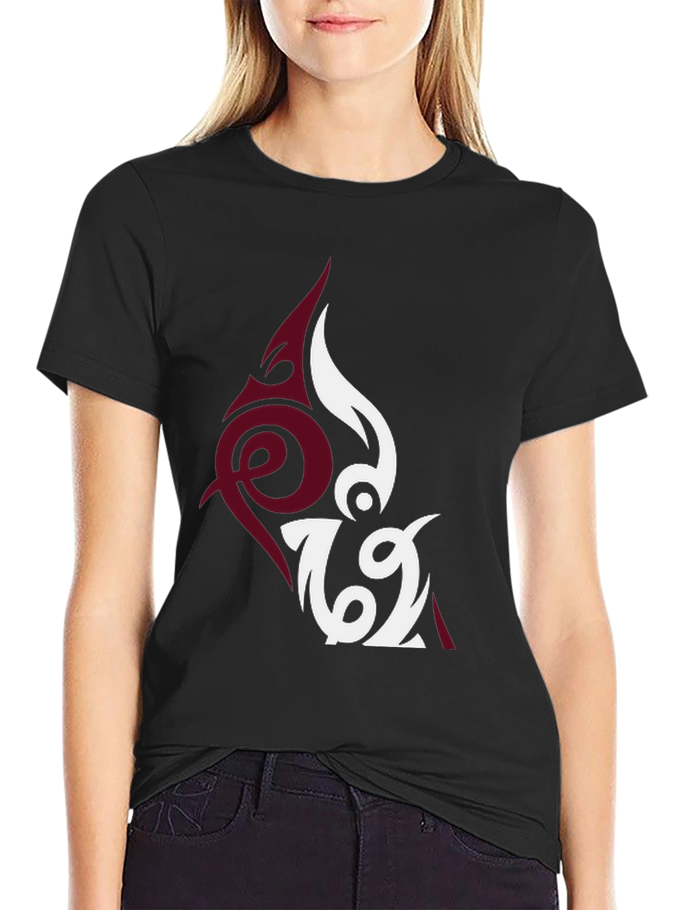 Unique Tattoo Inspired Graphic Tee - Black