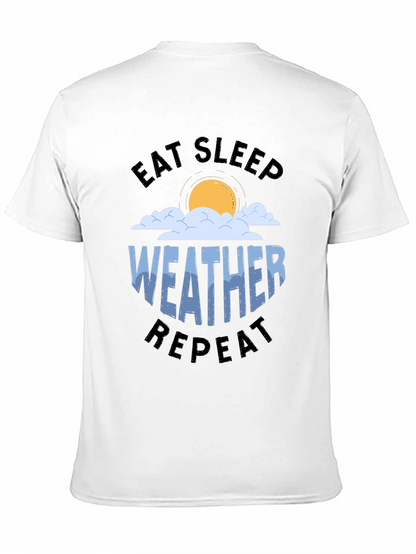 Eat Sleep Weather Repeat Graphic Tee