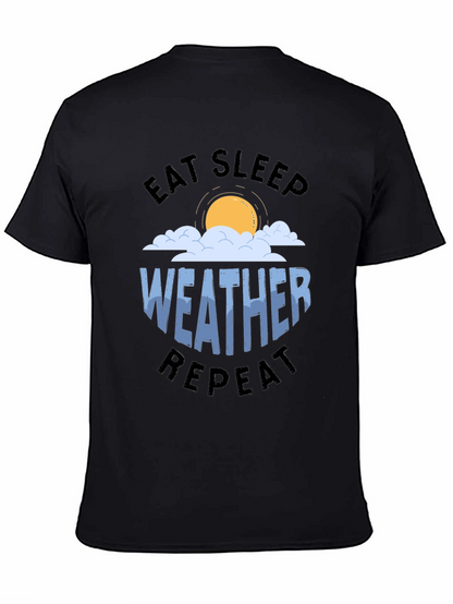 Eat Sleep Weather Repeat Graphic Tee