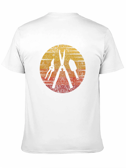 Gardening Tool Silhouette Graphic Tee - Black