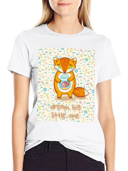 Dream Big Little One Fox Graphic Tee