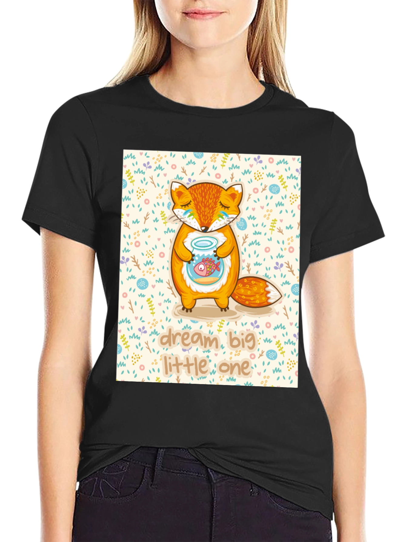 Dream Big Little One Fox Graphic Tee