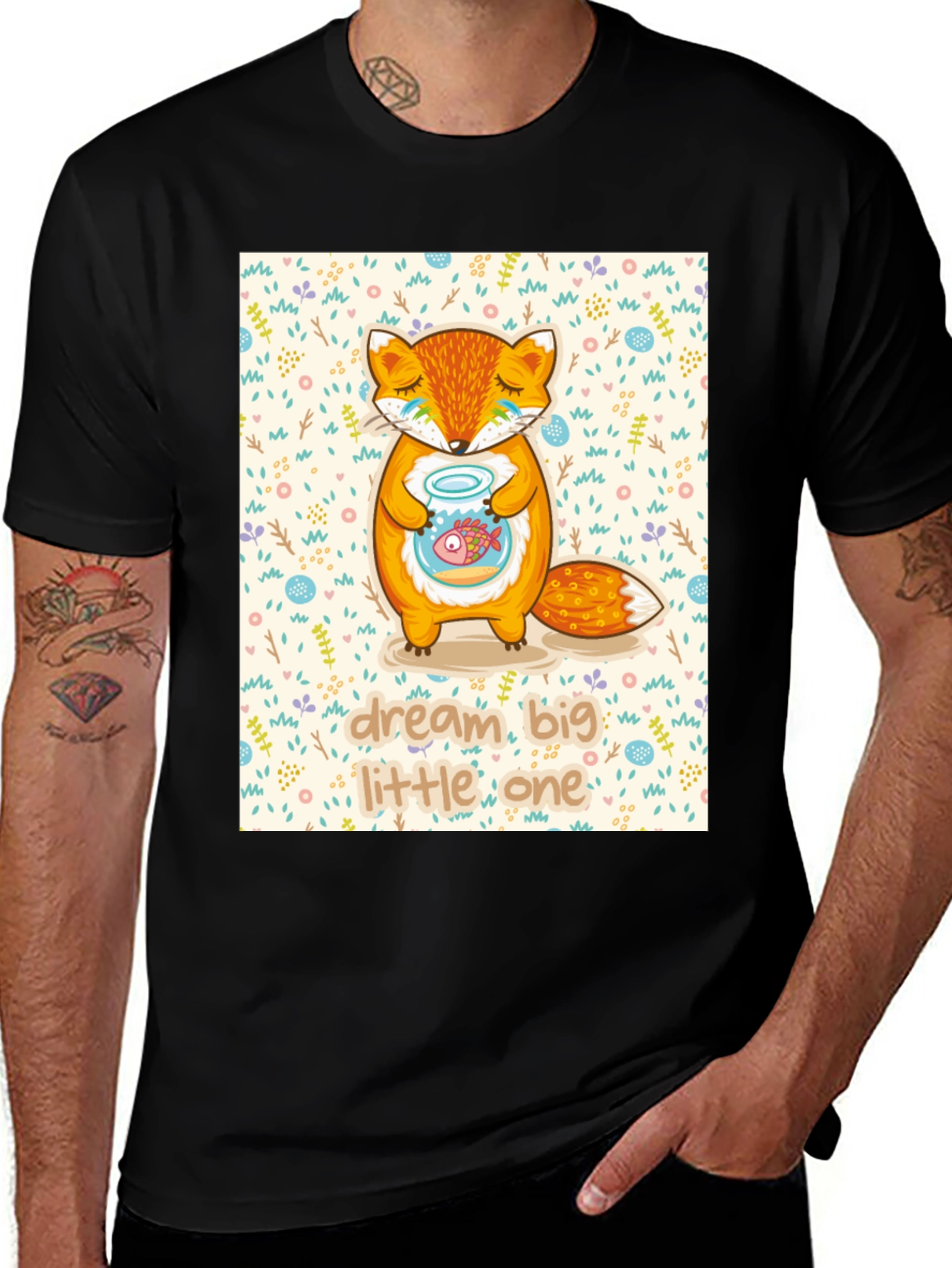 Dream Big Little One Fox Graphic Tee