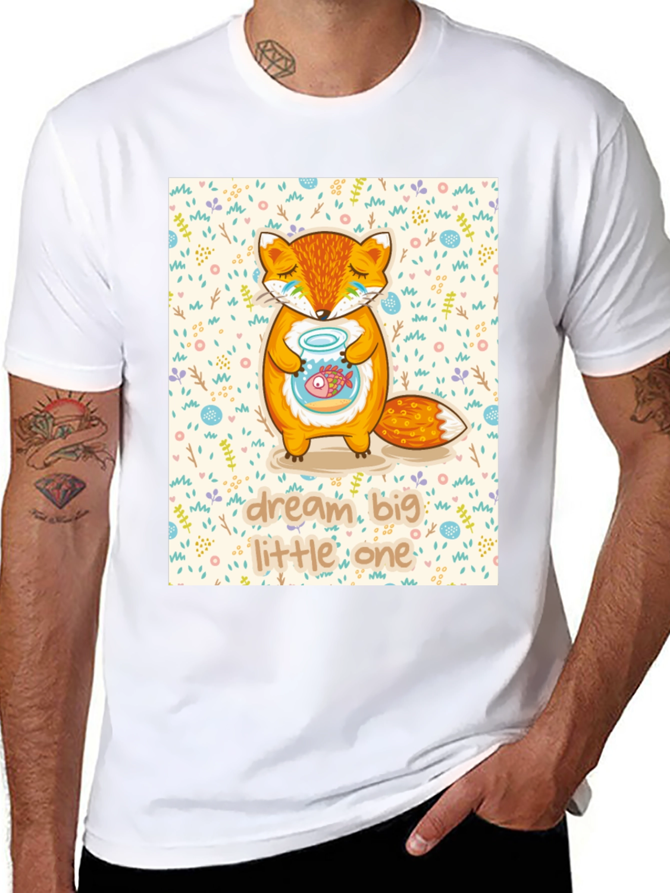 Dream Big Little One Fox Graphic Tee