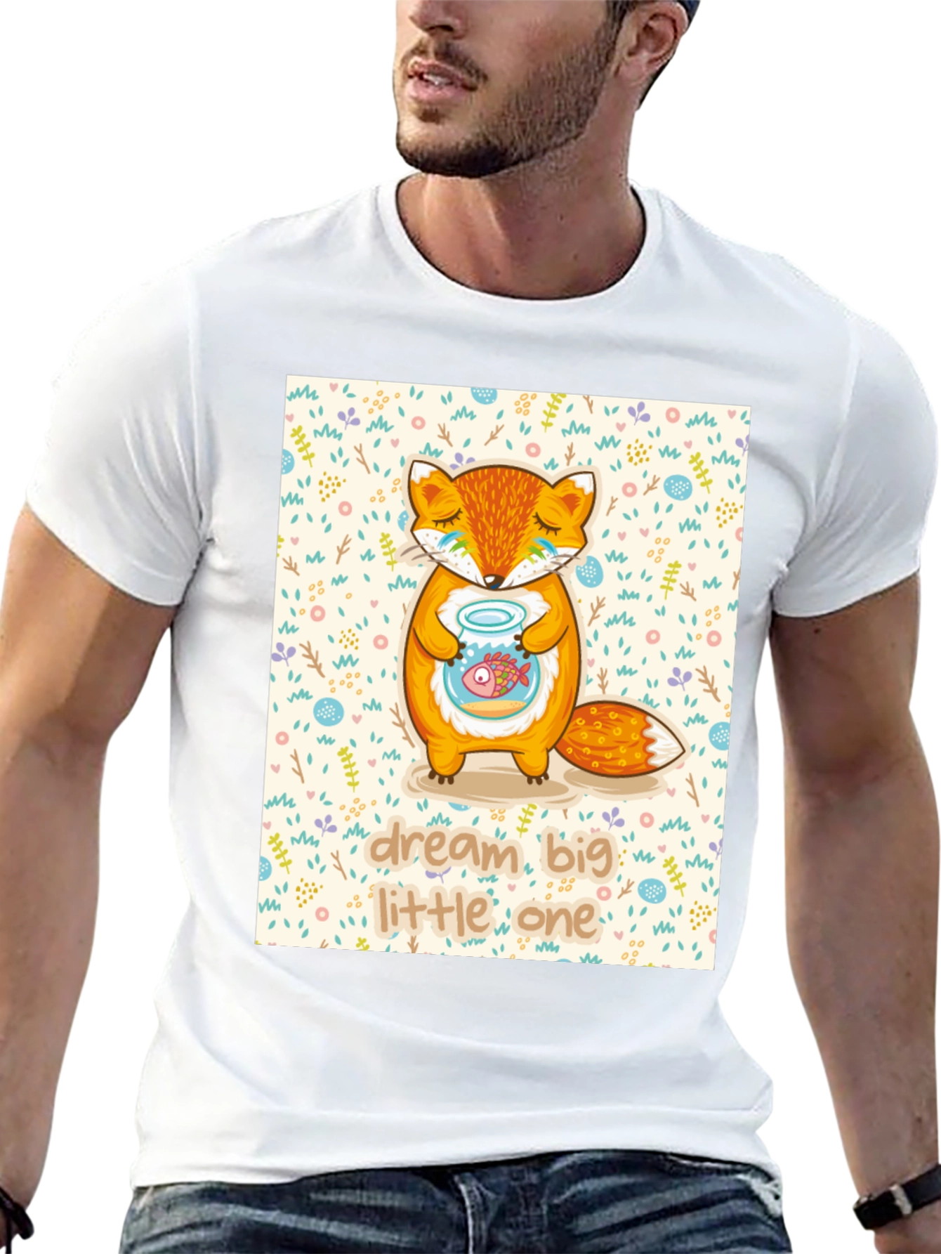Dream Big Little One Fox Graphic Tee