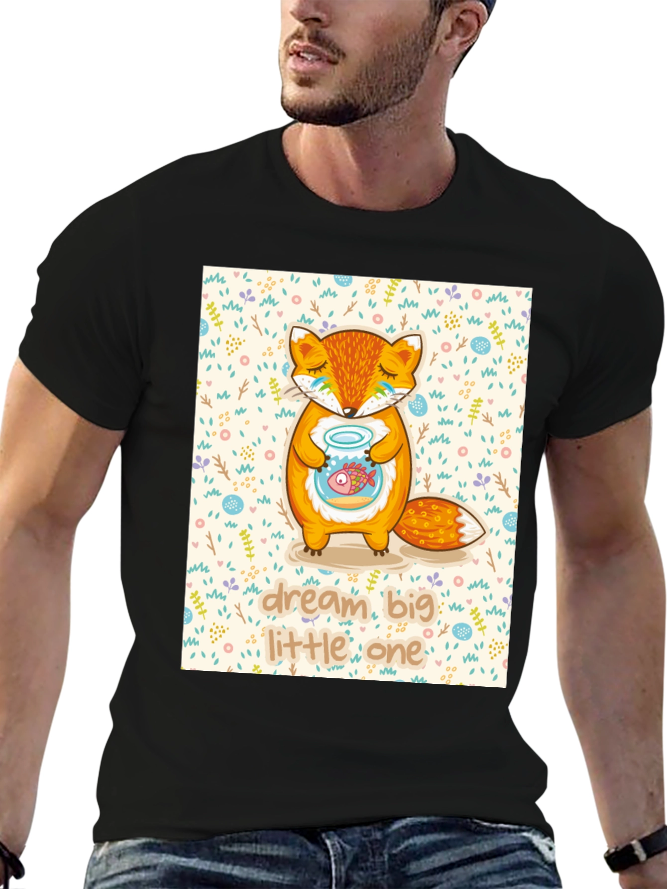 Dream Big Little One Fox Graphic Tee