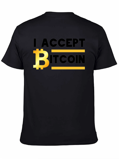 I Accept Bitcoin T-Shirt - Crypto Fan Apparel