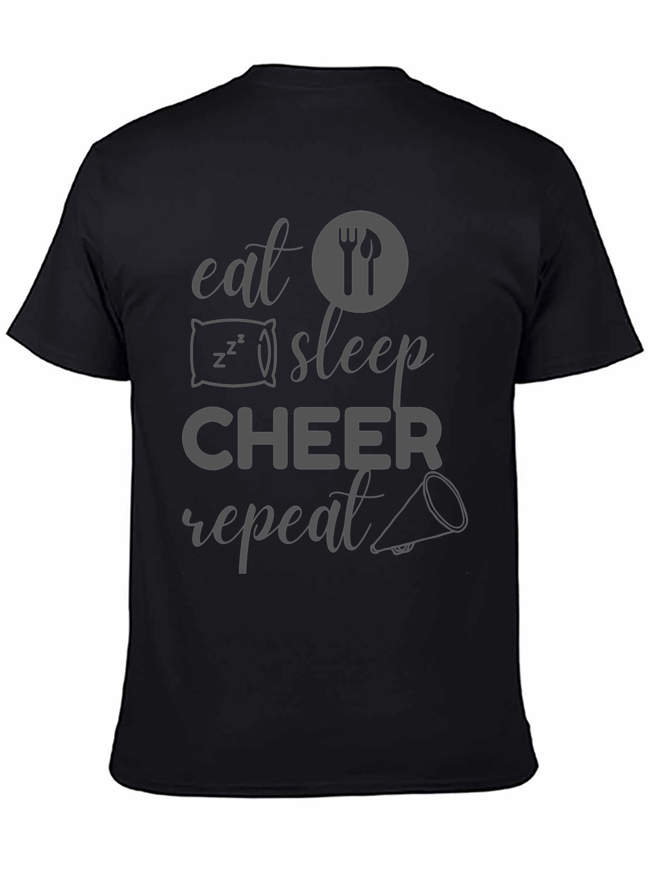 Eat Sleep Cheer Repeat Graphic T-Shirt