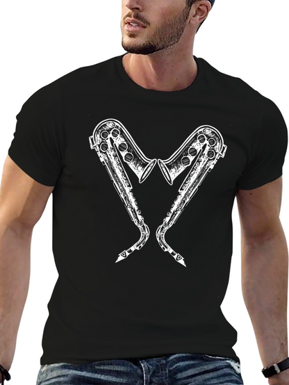 Saxophone Heart Graphic T-Shirt