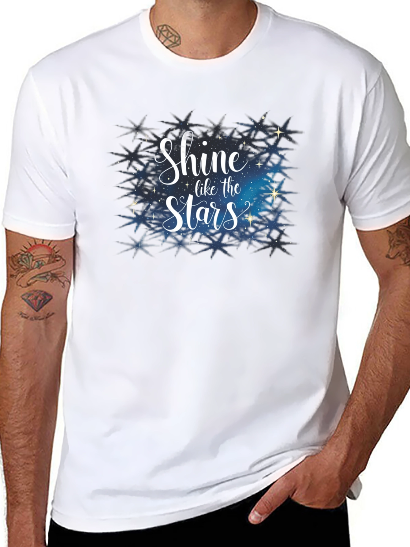 Shine Like the Stars Black Graphic Tee