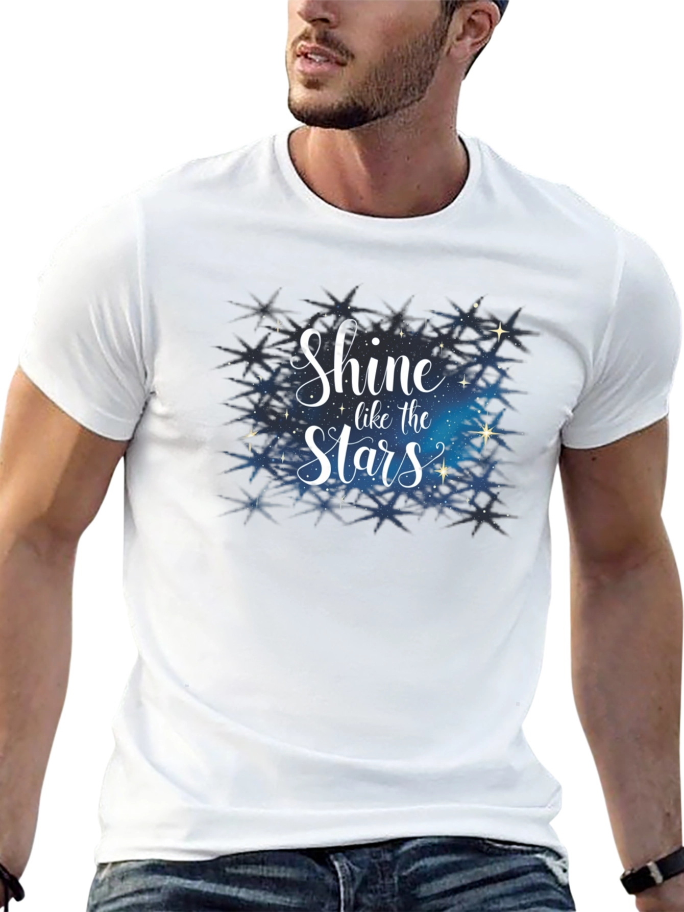 Shine Like the Stars Black Graphic Tee