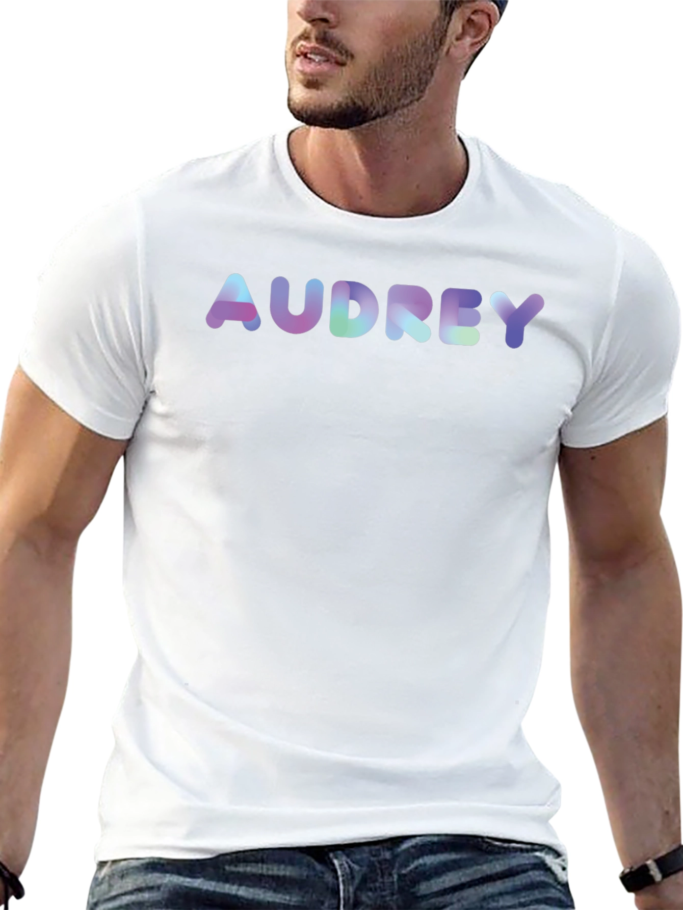 Audrey T-Shirt - Fun Bubble Font Tee