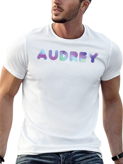 Audrey T-Shirt - Fun Bubble Font Tee
