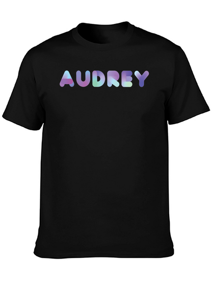 Audrey T-Shirt - Fun Bubble Font Tee