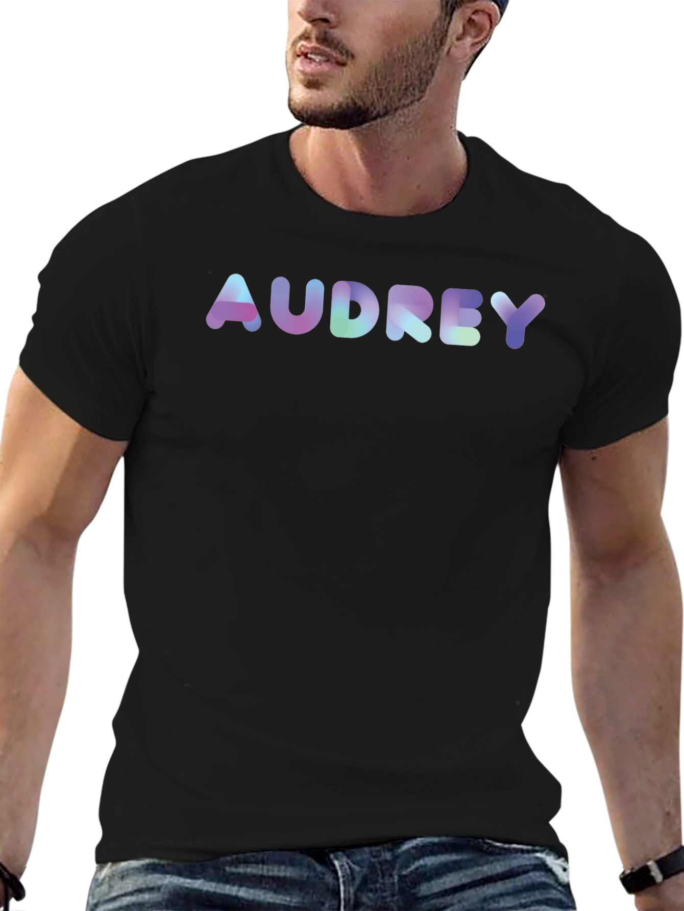 Audrey T-Shirt - Fun Bubble Font Tee