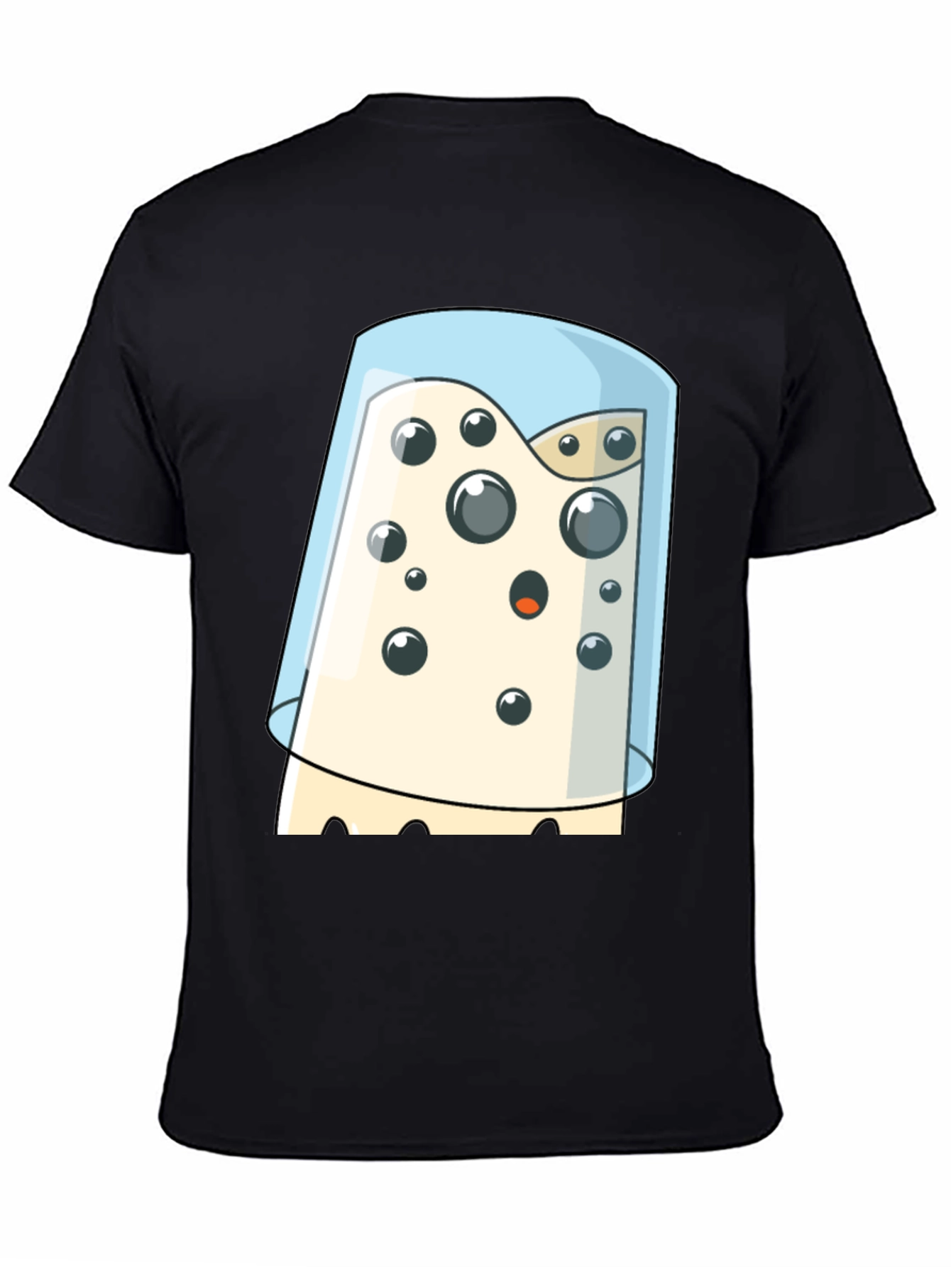 Cartoon Cheese Under Glass Graphic T-Shirt