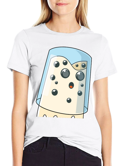 Cartoon Cheese Under Glass Graphic T-Shirt